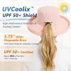 image:imageTOPEX UVCoolix Cooling Sun Hat Women Ponytail Hole UPF 50 Wide Brim Water Resistant Breathable Packable Hiking BeachPink