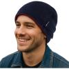 image:imageTOPEX PolarWool Wool Beanie Hat for Men Women Fleece Lined Skull Cap Winter Knit Hat Watch Caps Reversible amp WindproofNavy Blue