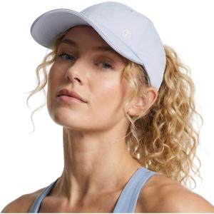 image:imageTOPEX ChicPony UVCoolix Instant Cooling Baseball Cap UV 50 High Ponytail Hat for Women Soft Top Hard BrimBlue Linen