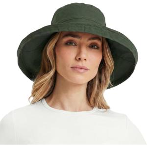 image:imageTOPEX UVCoolix Cooling Sun Hat Women Ponytail Hole UPF 50 Wide Brim Water Resistant Breathable Packable Hiking BeachGreen