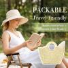 image:imageTOPEX ChicPony Ponytail Wide Brim Sun Hat for Women UPF 50 Cotton Linen Summer Beach Bucket Hats with FoldUp BrimBeige