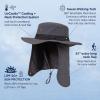 image:imageUVCoolix Cooling Sun Hat with Neck FlapUPF 50 Wide Brim UV Protection Boonie for Hot Outdoor DaysDarkgray