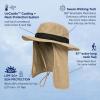 image:imageUVCoolix Cooling Sun Hat with Neck FlapUPF 50 Wide Brim UV Protection Boonie for Hot Outdoor DaysKhaki