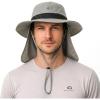 image:imageUVCoolix Cooling Sun Hat with Neck FlapUPF 50 Wide Brim UV Protection Boonie for Hot Outdoor DaysLightgray