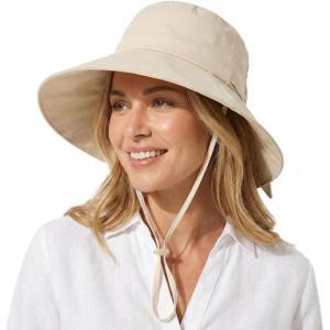 image:imageTOPEX ChicPony Ponytail Wide Brim Sun Hat for Women UPF 50 Cotton Linen Summer Beach Bucket Hats with FoldUp BrimBeige