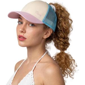 image:imageTOPEX ChicPony SM ML High amp Low Ponytail Beach Golf Snapback Trucker Hats for Women Girls Summer CuteSunrise Bloom