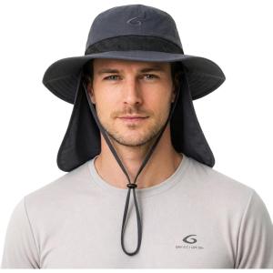 image:imageUVCoolix Cooling Sun Hat with Neck FlapUPF 50 Wide Brim UV Protection Boonie for Hot Outdoor DaysDarkgray