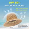 image:imageTOPEX Uvcoolix Chicpony Cooling UPF80 Chin Straps Floppy Wide Brim Beach Straw Sun HatKhaki