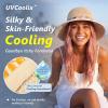 image:imageTOPEX Uvcoolix Chicpony Cooling UPF80 Chin Straps Floppy Wide Brim Beach Straw Sun HatKhaki Midnight Botanical