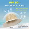 image:imageTOPEX Uvcoolix Chicpony Cooling UPF80 Chin Straps Floppy Wide Brim Beach Straw Sun HatNatural