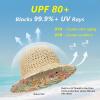 image:imageTOPEX Uvcoolix Chicpony Cooling UPF80 Chin Straps Floppy Wide Brim Beach Straw Sun HatNatural Light Botanical