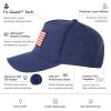 image:imageTOPEX Performance Baseball Hat for Men Water Resistant Golf Cap Running Cooling Snapback Laser PerforatedBlack  Usa Flag