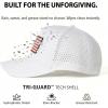 image:imageTOPEX Performance Baseball Hat for Men Water Resistant Golf Cap Running Cooling Snapback Laser PerforatedWhite  Usa Flag
