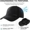 image:imageTOPEX UVCoolix Quick Dry Baseball Cap WaterResistant Beathable Laser Cut Mesh Ball Curved Brim Snapback HatBlack