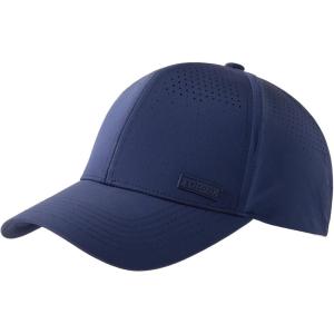 image:imageTOPEX UVCoolix Quick Dry Baseball Cap WaterResistant Beathable Laser Cut Mesh Ball Curved Brim Snapback HatNavy Blue