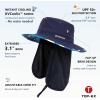 image:imageTOPEX UVCoolix Cooling Sun Hat with Detachable Neck Flap Unisex UPF 50 Wide Brim Bucket Hat for Hiking Fishing amp Big HeadMidnight Nebula Blue