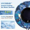 image:imageTOPEX UVCoolix Cooling Sun Hat with Detachable Neck Flap Unisex UPF 50 Wide Brim Bucket Hat for Hiking Fishing amp Big HeadMidnight Nebula Blue