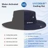 image:imageTOPEX UVCoolix Cooling Sun Hat with Detachable Neck Flap Unisex UPF 50 Wide Brim Bucket Hat for Hiking Fishing amp Big HeadNavy Blue