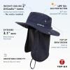 image:imageTOPEX UVCoolix Cooling Sun Hat with Detachable Neck Flap Unisex UPF 50 Wide Brim Bucket Hat for Hiking Fishing amp Big HeadNavy Blue