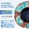image:imageTOPEX UVCoolix Cooling Sun Hat with Detachable Neck Flap Unisex UPF 50 Wide Brim Bucket Hat for Hiking Fishing amp Big HeadSea Palm