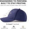 image:imageTOPEX Performance Baseball Cap WaterResistant Beathable Golf Running Cap Laser Cut Mesh Ball Curved Brim Snapback HatNavy Blue