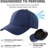 image:imageTOPEX Performance Baseball Cap WaterResistant Beathable Golf Running Cap Laser Cut Mesh Ball Curved Brim Snapback HatNavy Blue