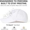 image:imageTOPEX Performance Baseball Cap WaterResistant Beathable Golf Running Cap Laser Cut Mesh Ball Curved Brim Snapback HatWhite