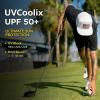 image:imageUVCoolix Cooling Sweatband Flat Bill Golf Baseball CapBreathable Sun ProtectionWaterResistant Snapback Performance HatBlack