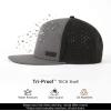 image:imageUVCoolix Cooling Sweatband Flat Bill Golf Baseball CapBreathable Sun ProtectionWaterResistant Snapback Performance HatBlack Flag