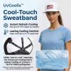 image:imageUVCoolix Cooling Sweatband Flat Bill Golf Baseball CapBreathable Sun ProtectionWaterResistant Snapback Performance HatWhite Flag