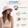 image:imageTOPEX ChicPony Womens Wide Brim Bucket Sun Hat with Ponytail Hole UPF 50 Summer Packable Sunhat for Travel Beach OutdoorBlack