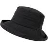 image:imageTOPEX ChicPony Womens Wide Brim Bucket Sun Hat with Ponytail Hole UPF 50 Summer Packable Sunhat for Travel Beach OutdoorBlack