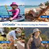 image:imageTOPEX ChicPony Womens Wide Brim Bucket Sun Hat with Ponytail Hole UPF 50 Summer Packable Sunhat for Travel Beach OutdoorMisty Periwinkle