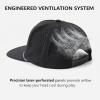 image:imageTOPEX Golf Performance Snapback Hat for Men Waterproof Repellent Flat Bill Cap Breathable Laser Perforated Two Sizes XL XXLBlack