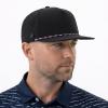 image:imageTOPEX Golf Performance Snapback Hat for Men Waterproof Repellent Flat Bill Cap Breathable Laser Perforated Two Sizes XL XXLBlack