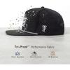 image:imageTOPEX Golf Performance Snapback Hat for Men Waterproof Repellent Flat Bill Cap Breathable Laser Perforated Two Sizes XL XXLGrey Camoblack American Flag