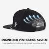 image:imageTOPEX Golf Performance Snapback Hat for Men Waterproof Repellent Flat Bill Cap Breathable Laser Perforated Two Sizes XL XXLGrey Camoblack American Flag