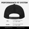 image:imageTOPEX Golf Performance Snapback Hat for Men Waterproof Repellent Flat Bill Cap Breathable Laser Perforated Two Sizes XL XXLGrey Camoblack American Flag