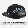 image:imageTOPEX Golf Performance Snapback Hat for Men Waterproof Repellent Flat Bill Cap Breathable Laser Perforated Two Sizes XL XXLPaisely Black