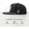 image:imageTOPEX Golf Performance Snapback Hat for Men Waterproof Repellent Flat Bill Cap Breathable Laser Perforated Two Sizes XL XXLUsa Flagblack