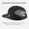 image:imageTOPEX Golf Performance Snapback Hat for Men Waterproof Repellent Flat Bill Cap Breathable Laser Perforated Two Sizes XL XXLUsa Flagblack