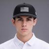 image:imageTOPEX Golf Performance Snapback Hat for Men Waterproof Repellent Flat Bill Cap Breathable Laser Perforated Two Sizes XL XXLUsa Flagblack