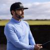 image:imageTOPEX Golf Performance Snapback Hat for Men Waterproof Repellent Flat Bill Cap Breathable Laser Perforated Two Sizes XL XXLUsa Flagblack