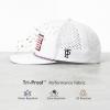 image:imageTOPEX Golf Performance Snapback Hat for Men Waterproof Repellent Flat Bill Cap Breathable Laser Perforated Two Sizes XL XXLUsa Flagwhite