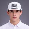 image:imageTOPEX Golf Performance Snapback Hat for Men Waterproof Repellent Flat Bill Cap Breathable Laser Perforated Two Sizes XL XXLUsa Flagwhite