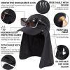 image:imageTOPEX Mens Oversize Baseball Cap with Detachable Neck Flap  UV SPF Sun Protection HatBlack