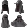 image:imageTOPEX Mens Oversize Baseball Cap with Detachable Neck Flap  UV SPF Sun Protection HatDark Grey