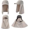 image:imageTOPEX Mens Oversize Baseball Cap with Detachable Neck Flap  UV SPF Sun Protection HatLight Grey