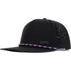 image:imageTOPEX Golf Performance Snapback Hat for Men Waterproof Repellent Flat Bill Cap Breathable Laser Perforated Two Sizes XL XXLBlack
