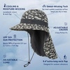 image:imageTOPEX Cooling Sun Hat with Neck Flap  UPF 50 Wide Brim Breathable Hat for Hiking Fishing amp Big HeadsGrey  Fish Camo